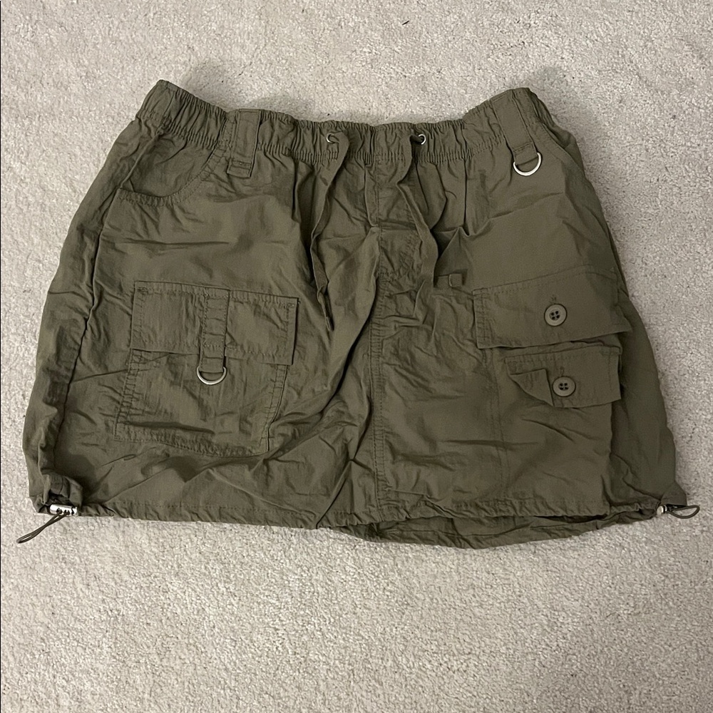 Olive Green Cargo skirt